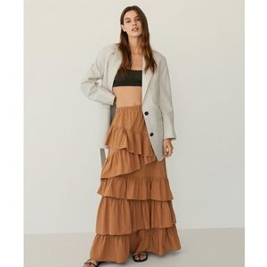 MANGO Belt Suit Blazer Jacket